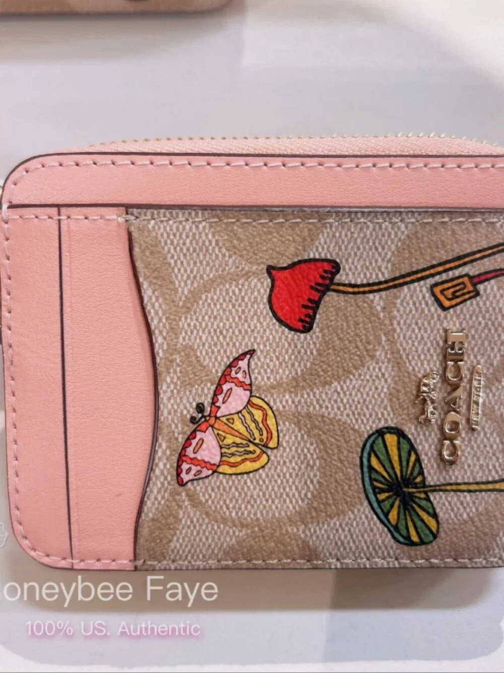 NWT Coach X Observed By Us Zip Card Case In Signature Canvas CU403